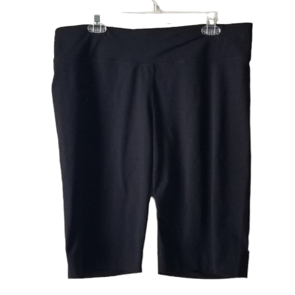 Zella High Waist Black Bike Shorts with Back Pocket Size 14
